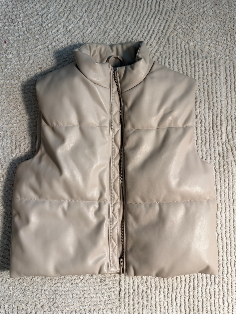 Zara Faux leather puffer vest kids 11-12years